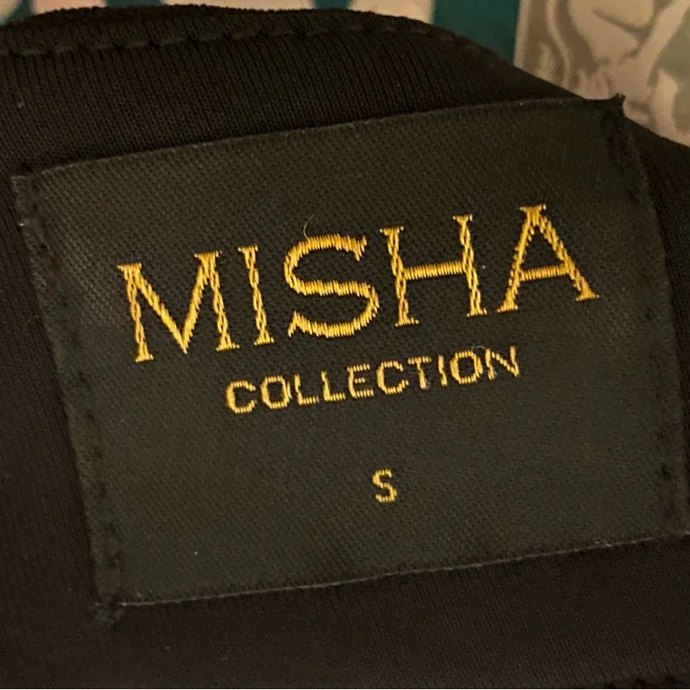 MISHA COLLECTION black Claudia sleeveless Halter fitted bodycon midi dress - Picture 6 of 9